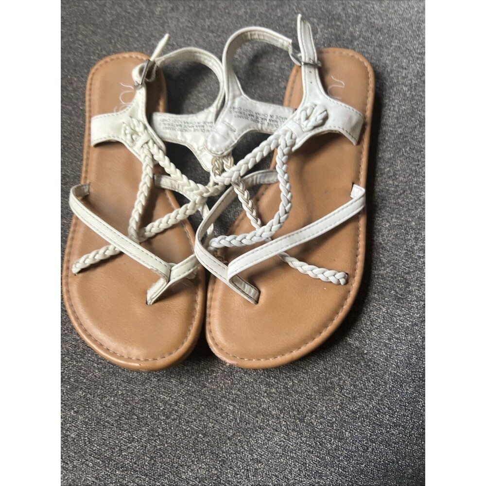 Strappey White Girls Sandals Size 2